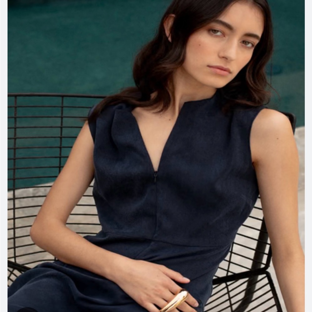 ADAY Navy Sleeveless Midi Dress